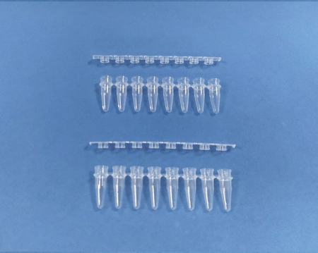 8-Streifen PCR-Rohre, flache Streifen kappen